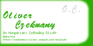 oliver czekmany business card