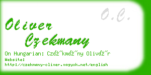 oliver czekmany business card